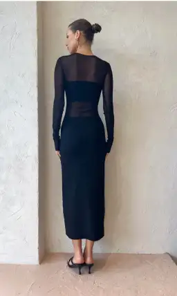 Sir the Label Impermanence Splice Maxi Dress Black Size 10 for rent on The Volte - image 4