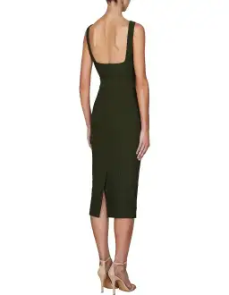 Shona Joy Davis Fitted Midi Dress Green Size 6 for rent on The Volte - image 3