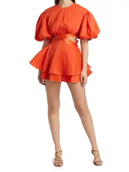 Aje Gracious Cut-Out Mini Dress Orange Size 10