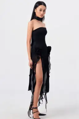 Fanci Club The Thieves Evening Dress Black Size S/Au 8 for rent on The Volte - image 2