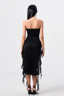 Fanci Club The Thieves Evening Dress Black Size S/Au 8 for rent on The Volte - image 4