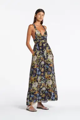 Sir The Label Lilian V Neck Gown Floral Size 1 / Au 8 Delia Print