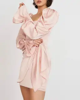  By Johnny Evie Wrap Mini Dress in Pink Size 6 for rent on The Volte - image 1