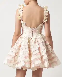 Zimmermann Prima Petal Mini Dress Blush Size 1 / Au 10 for rent on The Volte - image 3
