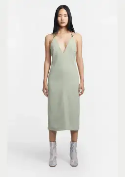 Dion Lee Macrame Slip Dress Green Size 4 for rent on The Volte - image 1