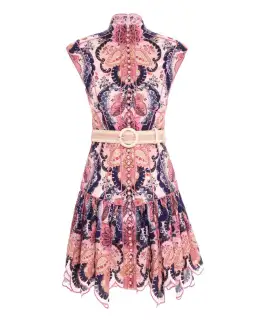 Zimmermann Laurel Flared Mini Dress Floral Size 1 / AU 10 for rent on The Volte - image 3