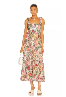 Zimmermann Mae Tie Shoulder Dress Floral Size 1 / Au 10 for rent on The Volte - image 1