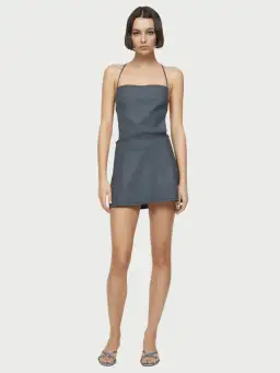 Bec & Bridge Heidi Apron Mini Dress Charcoal Size 8 for rent on The Volte - image 1