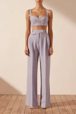 Shona Joy Irena Corded Bustier in Lavender Size 8