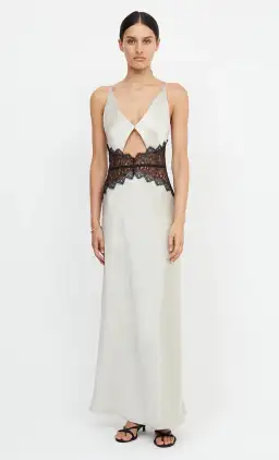 Bec & Bridge Camille Maxi Dress in Ecru/Black Size 6 for rent on The Volte - image 1
