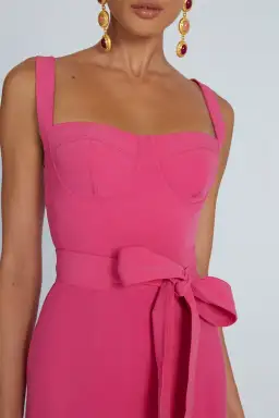 By Johnny Ora Midi Dress Pink Size AU 12 for rent on The Volte - image 2