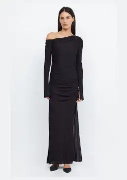 Bec & Bridge Monette Asym Long Sleeve Maxi Dress Black Size 8 / S for rent on The Volte - image 1