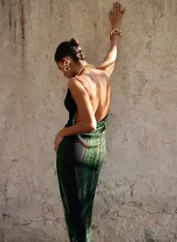 Rat & Boa Lavina Dress Deep Green Size M/ 10 for rent on The Volte - image 3