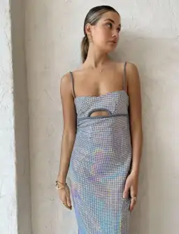 Manning Cartell Platinum Queen Maxi Dress Silver Size 8 for rent on The Volte - image 4