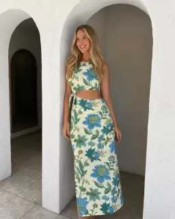 Sir the Label Alexandre Knot Maxi Dress Floral Size 1 / AU 8 for rent on The Volte - image 3