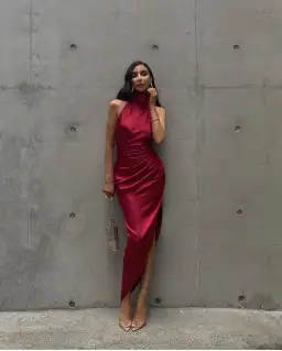 New Arrivals Valentina Midi Dress in Vin de Cerise Size 6
