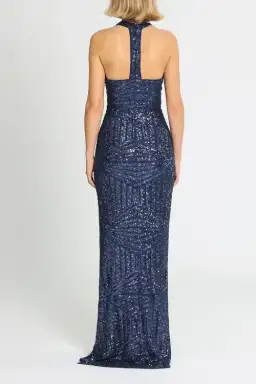 Langhem Julia Evening Gown Blue Size 12 for rent on The Volte - image 3