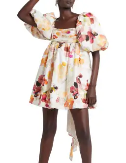 Aje Dassia Puff Sleeve Mini Dress Floral Size 10 for rent on The Volte - image 2