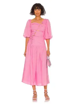Nicholas Wren Midi Dress Orchid Pink Size AU 12 for rent on The Volte - image 1