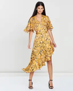 Lover Artiste Wrap Dress Print Size 14 for rent on The Volte - image 1