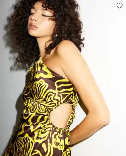 Lover Solana Silk One Shoulder Cut Outs Midi Dress Size AU 12  for rent on The Volte - image 5