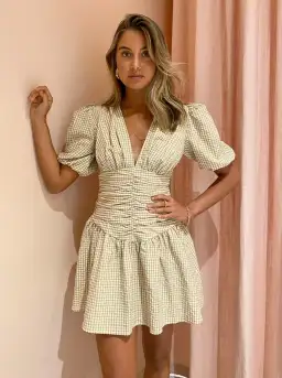 By Nicola Limoncello Mini Dress Cream Size 12 for rent on The Volte - image 5