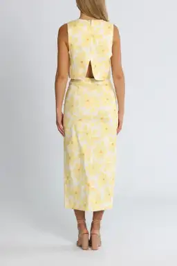 By Johnny Callie Sun Crop and Skirt Set Floral Yellow Size 14 for rent on The Volte - image 3