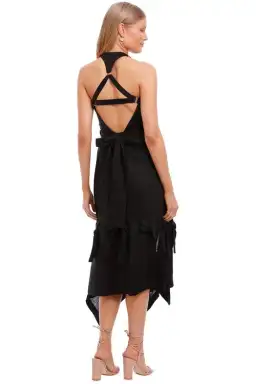 KITX Block System Tie Dress Black Size AU 8