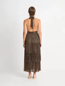 Sheike Galaxy Dress Metallic Gold Size 6 for rent on The Volte - image 2