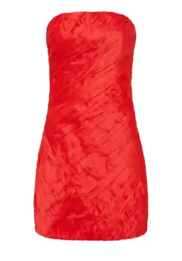 Aje Anima Ruched Mini Dress Red Size 6 for rent on The Volte - image 3