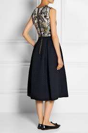 Erdem Shirlette Embroidered Organza And Matelassé Dress Size 12