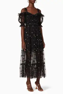 Alice McCall Moon Lover Midi Dress Black Size 8  for rent on The Volte - image 2