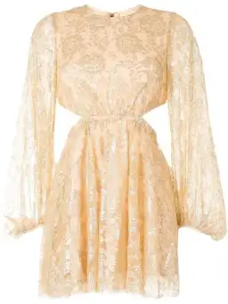 Alice McCall Magic Thinking Mini Dress Gold Size 8  for rent on The Volte - image 4
