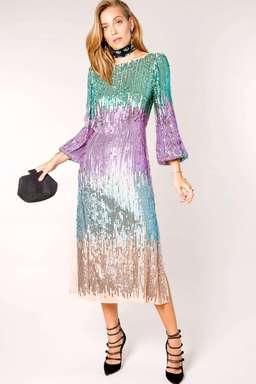 Rixo London Coco Multi sequin dress Size12 for rent on The Volte - image 1