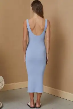 Bec & Bridge Mimi Knit Midi Dress Storm Size 14  for rent on The Volte - image 2