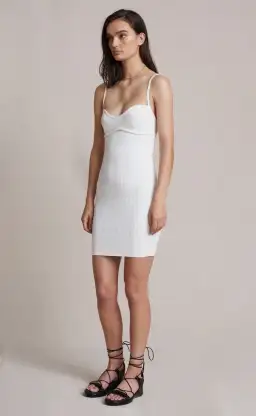Bec & Bridge Selene Mini Dress Ivory Size 10  for rent on The Volte - image 2