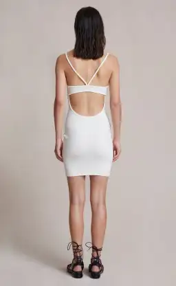 Bec & Bridge Selene Mini Dress Ivory Size 10  for rent on The Volte - image 4