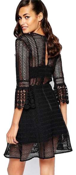 Self Portrait A Line Guipure Lace Mini Dress Size 8 for rent on The Volte - image 2