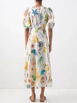 Alemais Adella Atlantis Midi Dress Print Size 14  for rent on The Volte - image 2