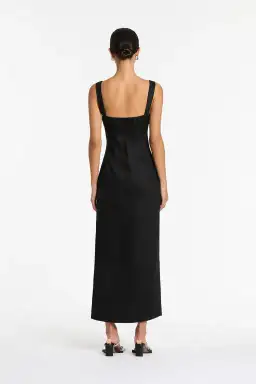Sir The Label Bettina Midi Dress In Black Size 8 for rent on The Volte - image 3