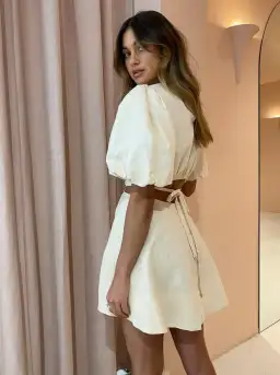 New Romantics Dolce Vita Short Sleeve Dress In Butter Size 14 for rent on The Volte - image 3