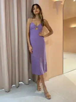 Suboo Asha Twist Front Slip Dress Lilac Size S / AU 8 for rent on The Volte - image 1