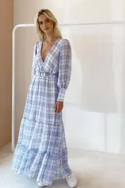 Bec & Bridge Alexa Gingham Maxi Dress Print Size AU 8 for rent on The Volte - image 2
