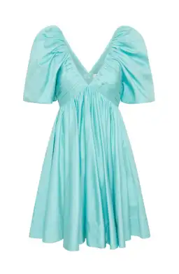 Aje   Gabrielle Plunge Mini Dress   Spearmint Blue   Size 8 / S for rent on The Volte - image 4