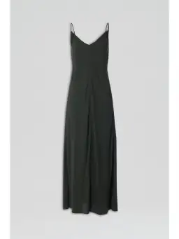 Scanlan Theodore Powdered Viscose Slip Dress in Safari Size AU 6  for rent on The Volte - image 4