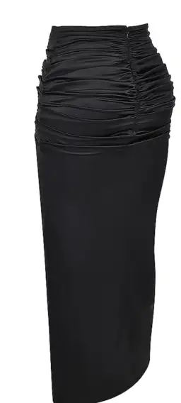 House of CB Arla Draped Silk Maxi Skirt Black Size XS/S for rent on The Volte - image 4