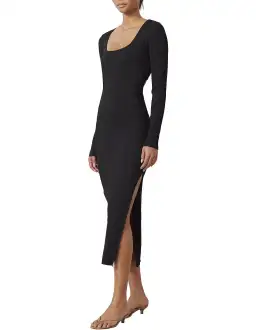 Bec & Bridge Noir et Blanc Long Sleeve Midi Dress Black Size AU 8 for rent on The Volte - image 1