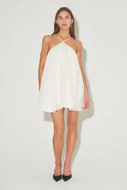 Hansen & Gretel Paolo Backless Mini Dress White Size XS / AU 6