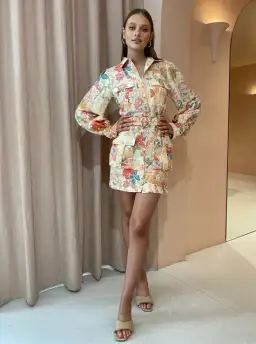 Significant Other Odessa Dress Picnic Peonies Size 14 for rent on The Volte - image 1