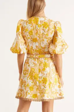 Zimmermann Postcard Mini Dress in Swirl Floral Size 0/AU 8 for rent on The Volte - image 4